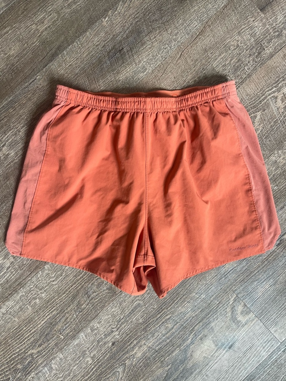 Outdoor Voices 5” inseam lined Russet Orange shorts
